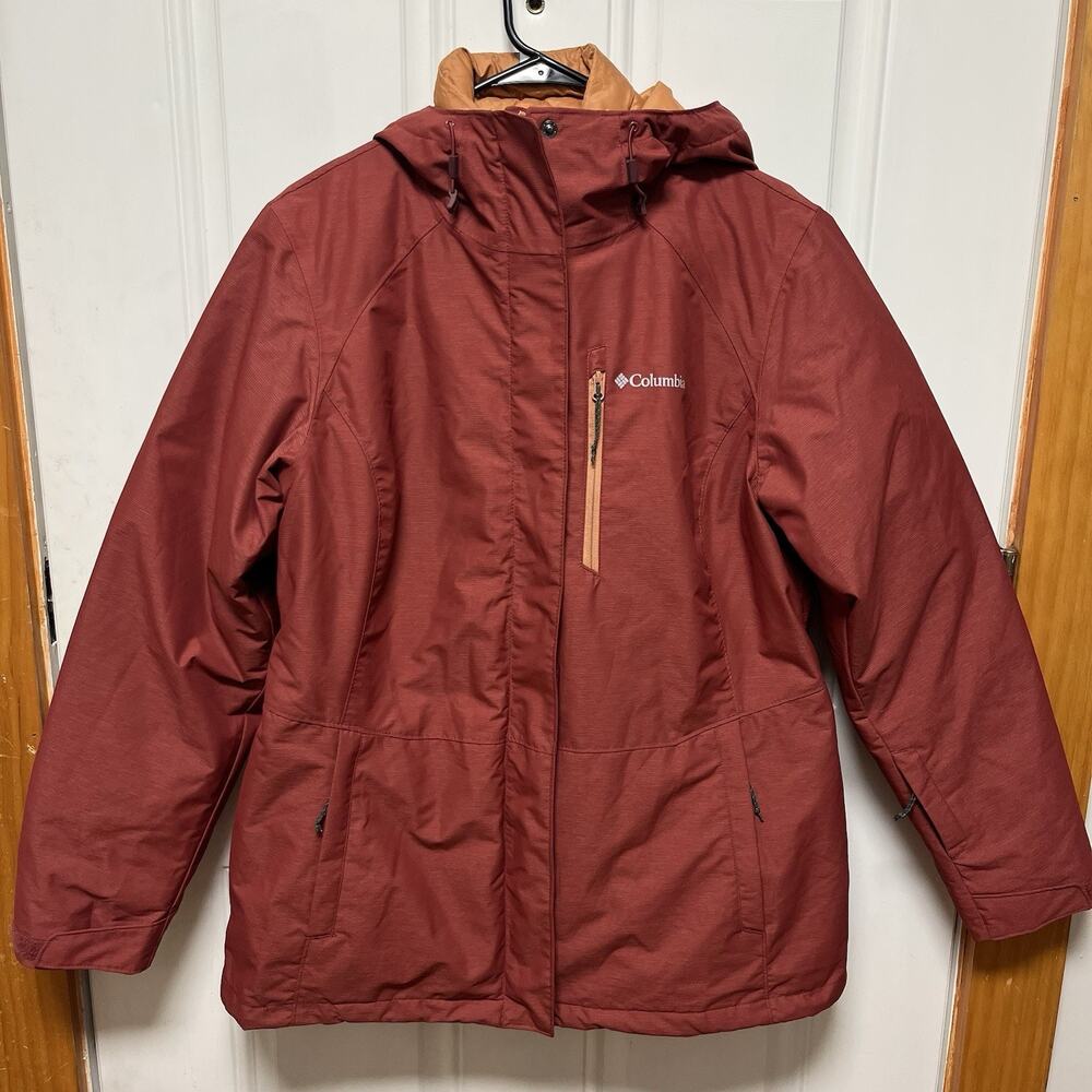 Columbia Womens Whirlibird V Interchange Jacket Winter 3-in-1 Coat Red Size L